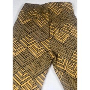Free People Geometric Knit Dress Pants Womens 6 Yellow‎ Pull On Pattern